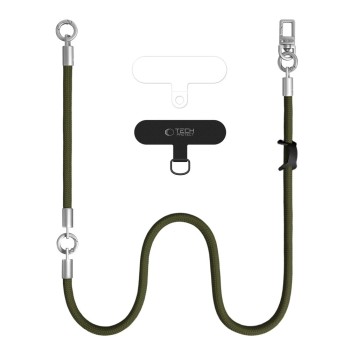 TECH-PROTECT C10S Rope Crossbody & Wrist (шнур) Olive Green/Titanium