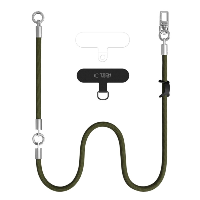 TECH-PROTECT C10S Rope Crossbody & Wrist (шнур) Olive Green/Titanium - 5906302340101
