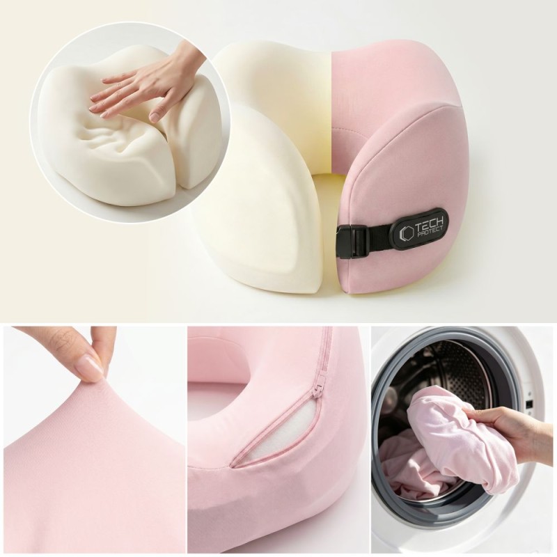 Tech-Protect ComfortRest Travel Neck Pillow Pink - 5906302340125