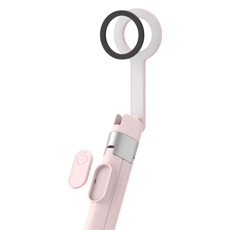 TECH-PROTECT L10S MagSafe Bluetooth статив за селфи с дистанционно, розово/сив - TECH-PROTECT L10S MagSafe Bluetooth статив за селфи с дистанционно, розово/сив - 5906302340132