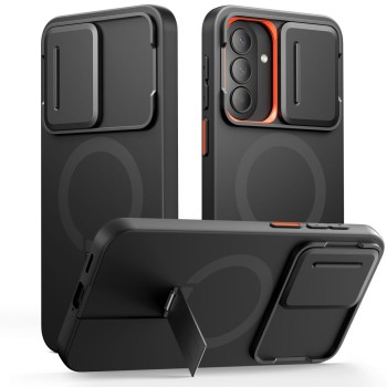 TECH-PROTECT Kevlar Aura MagSafe кейс за Samsung Galaxy A57 5G Black/Orange (с поставка)