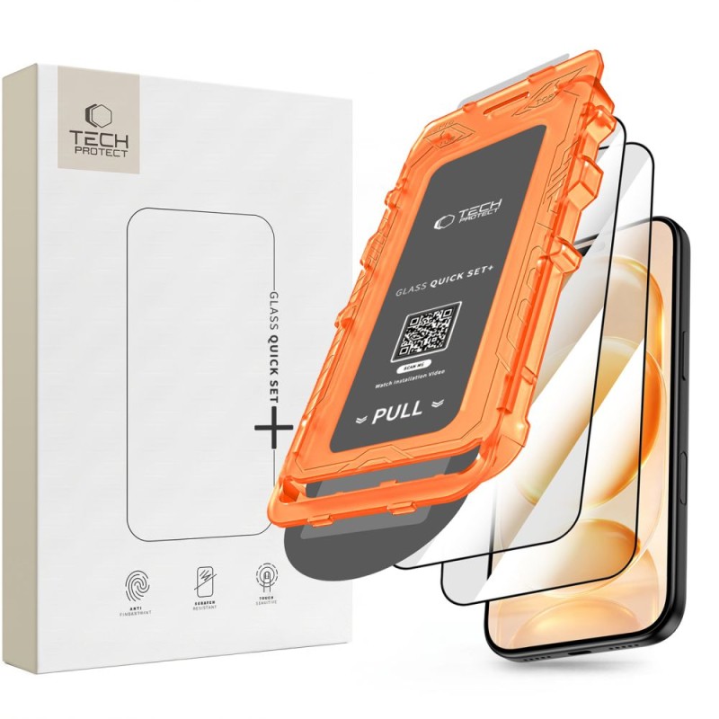 Tech-Protect Quick Set+ закалено стъкло за iPhone 17 Pro Max / 18 Pro Max (черно) – 2 броя Tech-Protect Quick Set+ закалено стъкло за iPhone 17 Pro Max / 18 Pro Max (черно) – 2 броя