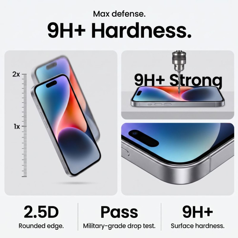 Tech-Protect Quick Set+ закалено стъкло за iPhone 17 Pro Max / 18 Pro Max (черно) – 2 броя Tech-Protect Quick Set+ закалено стъкло за iPhone 17 Pro Max / 18 Pro Max (черно) – 2 броя