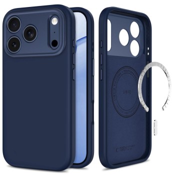 TECH-PROTECT UNIQ MagSafe CC силиконов кейс за iPhone 17 Pro / 18 Pro Deep Blue