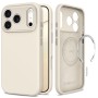 TECH-PROTECT UNIQ MagSafe CC силиконов кейс за iPhone 17 Pro Max / 18 Pro Max Titanium (микрофибър + PC подсилване)