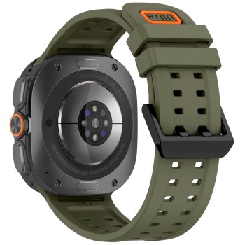 Tech-Protect Silicone Air силиконова каишка за Samsung Galaxy Watch Ultra 1 / 2 (2024–2026) 47 мм, маслинено зелена