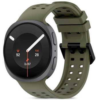 TECH-PROTECT Silicone Air каишка за Samsung Galaxy Watch 8/9/Classic (40/44/46 мм) Olive Green