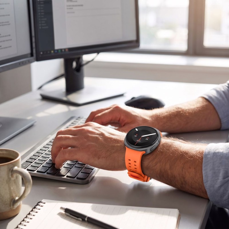 Tech-Protect Silicone Air силиконова каишка за Samsung Galaxy Watch 8 / 9 / Classic (40 / 44 / 46 мм) Tangarine Orange