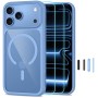 TECH-PROTECT MagOne MagSafe CC + Glass 2-pack за iPhone 17 Pro / 18 Pro Light Blue/Clear (с калъф + стъклен протектор)