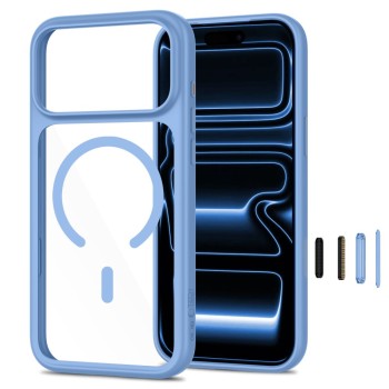 TECH-PROTECT MagOne MagSafe CC + Glass 2-pack за iPhone 17 Pro / 18 Pro Light Blue/Clear (с калъф + стъклен протектор) TECH-PROTECT MagOne MagSafe CC + Glass 2-pack за iPhone 17 Pro / 18 Pro Light Blue/Clear (с калъф + стъклен протектор)