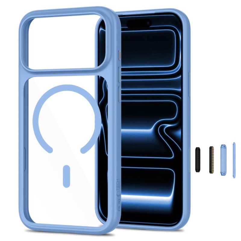 TECH-PROTECT MagOne MagSafe CC + Glass 2-pack за iPhone 17 Pro / 18 Pro Light Blue/Clear (с калъф + стъклен протектор) TECH-PROTECT MagOne MagSafe CC + Glass 2-pack за iPhone 17 Pro / 18 Pro Light Blue/Clear (с калъф + стъклен протектор)