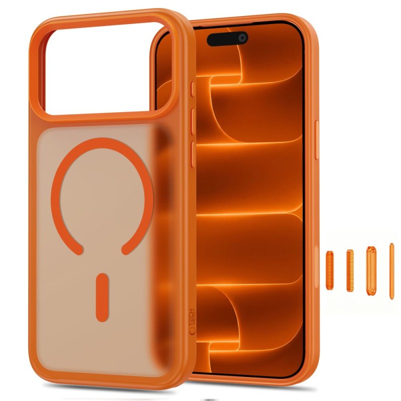 TECH-PROTECT MAGMAT Magsafe CC кейс за iPhone 17 Pro / 18 Pro мат Cosmic Orange (матов оранж)