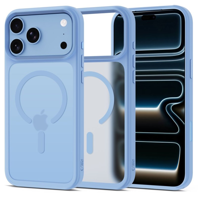 TECH-PROTECT Magmat Magsafe CC кейс за iPhone 17 Pro Max / 18 Pro Max – Matte Light Blue