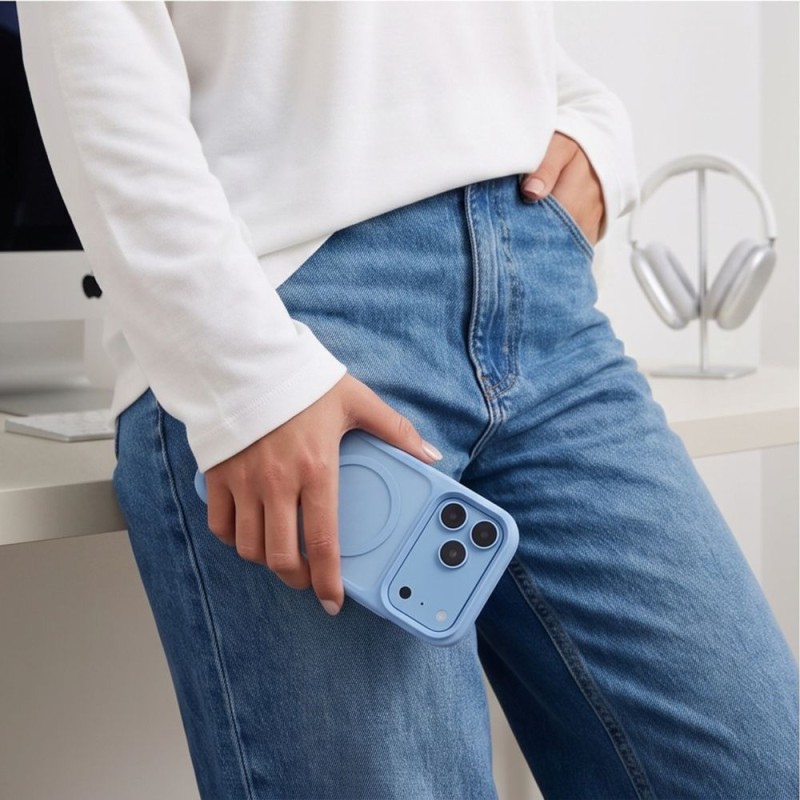TECH-PROTECT Magmat Magsafe CC кейс за iPhone 17 Pro Max / 18 Pro Max – Matte Light Blue