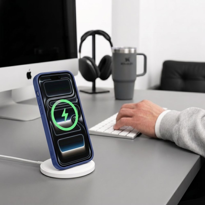 TECH-PROTECT MAGMAT MagSafe CC кейс за iPhone 17 Pro Max / 18 Pro Max Deep Blue/Clear