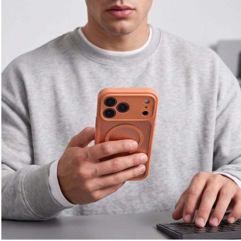 TECH-PROTECT BASICMAG MagSafe кейс за iPhone 17 Pro / 18 Pro мат Cosmic Orange