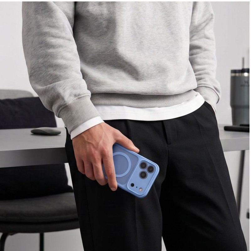 TECH-PROTECT BASICMAG MagSafe калъф за iPhone 17 Pro Max / 18 Pro Max, матов светлосин (Matte Light Blue) TECH-PROTECT BASICMAG MagSafe калъф за iPhone 17 Pro Max / 18 Pro Max, матов светлосин (Matte Light Blue)