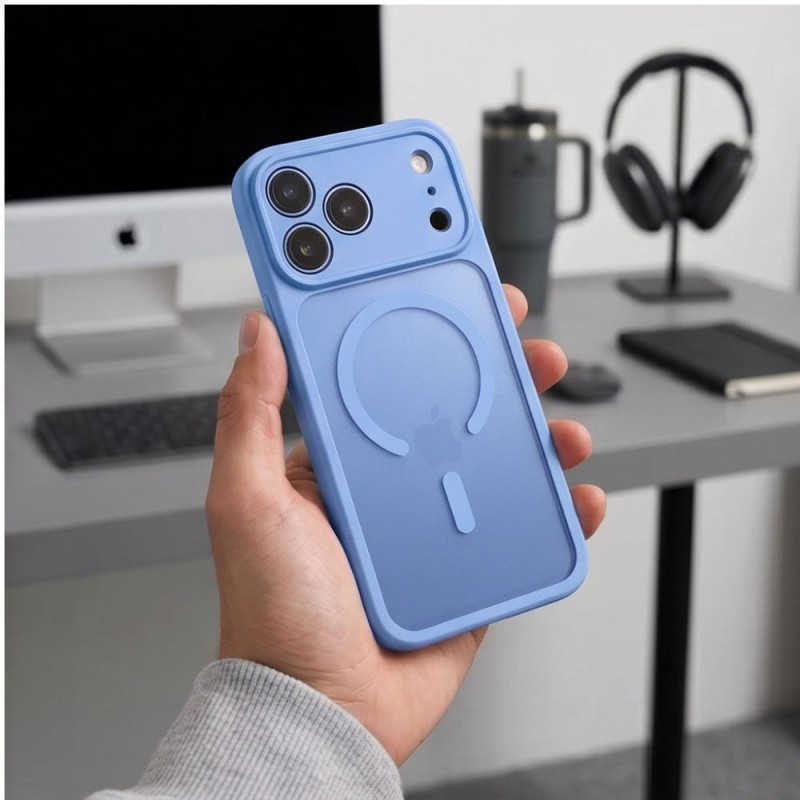 TECH-PROTECT BASICMAG MagSafe калъф за iPhone 17 Pro Max / 18 Pro Max, матов светлосин (Matte Light Blue) TECH-PROTECT BASICMAG MagSafe калъф за iPhone 17 Pro Max / 18 Pro Max, матов светлосин (Matte Light Blue)