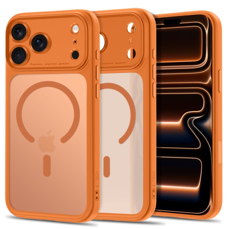 TECH-PROTECT MagPeak MagSafe CC кейс за iPhone 17 Pro / 18 Pro (Matte Cosmic Orange) TECH-PROTECT MagPeak MagSafe CC кейс за iPhone 17 Pro / 18 Pro (Matte Cosmic Orange)