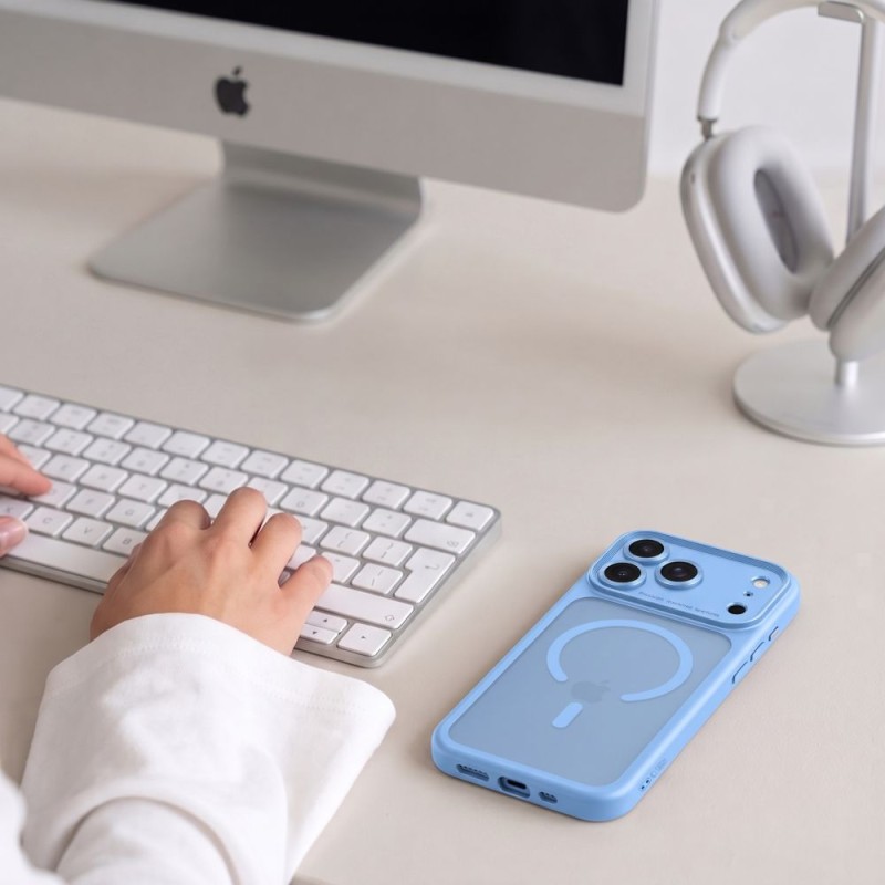 TECH-PROTECT MagPeak MagSafe CC за iPhone 17 Pro / 18 Pro, матово светлосиньо TECH-PROTECT MagPeak MagSafe CC за iPhone 17 Pro / 18 Pro, матово светлосиньо