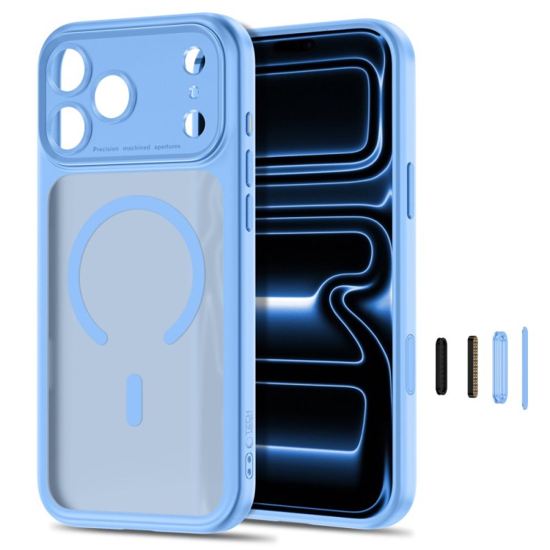 TECH-PROTECT MagPeak MagSafe CC за iPhone 17 Pro Max / 18 Pro Max Matt Light Blue TECH-PROTECT MagPeak MagSafe CC за iPhone 17 Pro Max / 18 Pro Max Matt Light Blue