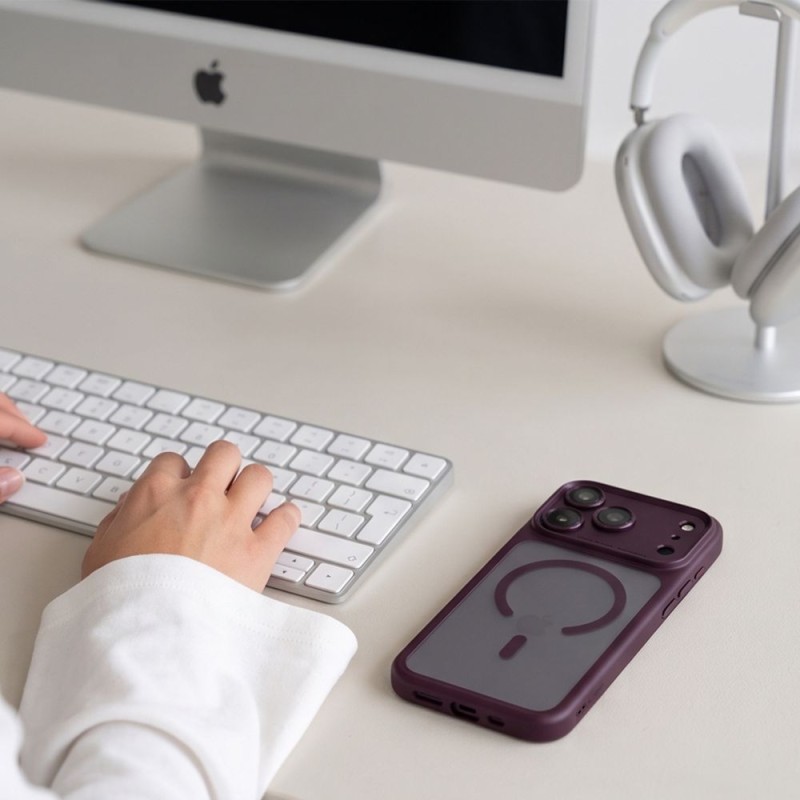 TECH-PROTECT MAGPEAK MAGSAFE CC за iPhone 17 Pro Max / 18 Pro Max, Matte Burgundy TECH-PROTECT MAGPEAK MAGSAFE CC за iPhone 17 Pro Max / 18 Pro Max, Matte Burgundy