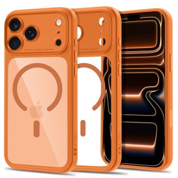 TECH-PROTECT MagPeak MagSafe CC за iPhone 17 Pro / 18 Pro Cosmic Orange/Clear (5906302341948)