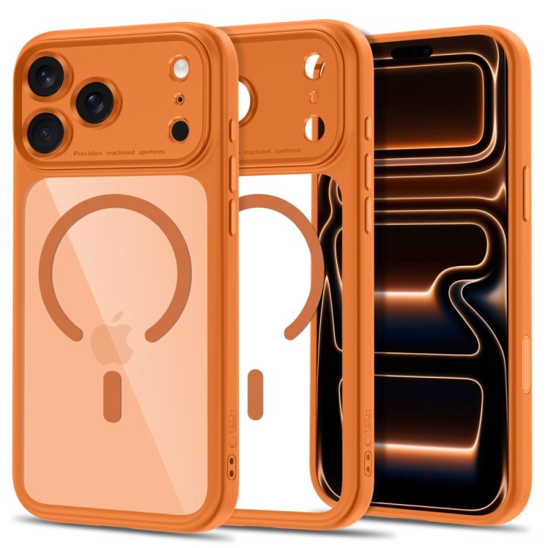 TECH-PROTECT MagPeak MagSafe CC за iPhone 17 Pro / 18 Pro Cosmic Orange/Clear (5906302341948) TECH-PROTECT MagPeak MagSafe CC за iPhone 17 Pro / 18 Pro Cosmic Orange/Clear (5906302341948)