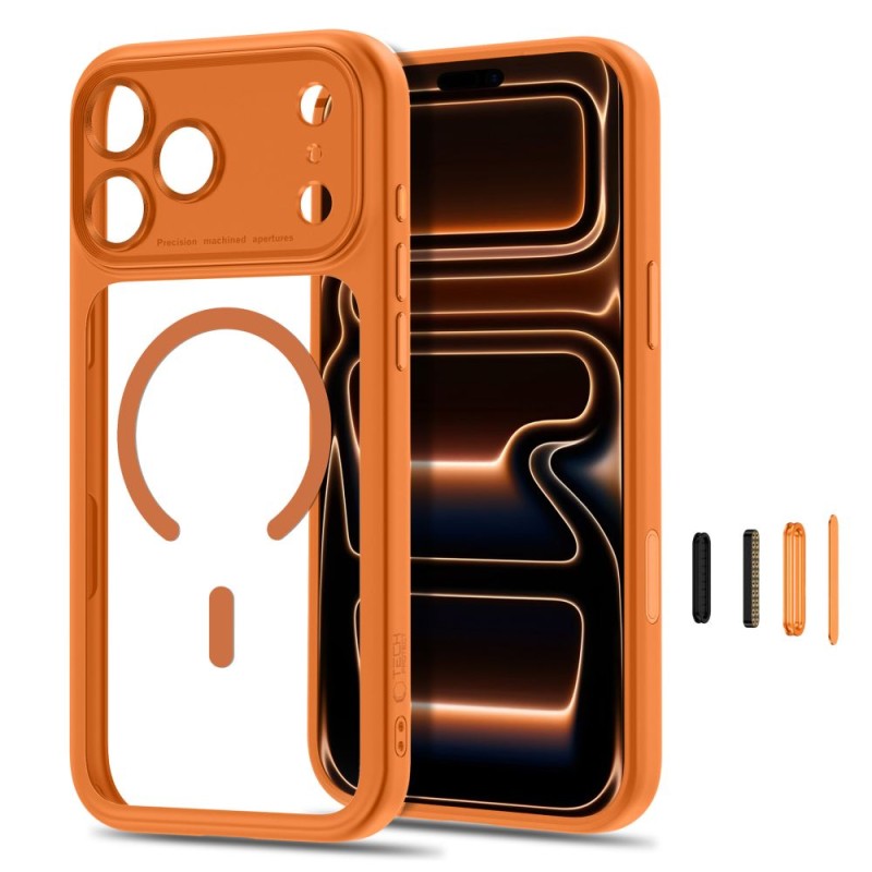 TECH-PROTECT MagPeak MagSafe CC за iPhone 17 Pro / 18 Pro Cosmic Orange/Clear (5906302341948) TECH-PROTECT MagPeak MagSafe CC за iPhone 17 Pro / 18 Pro Cosmic Orange/Clear (5906302341948)