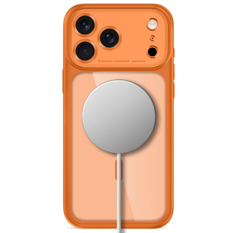 TECH-PROTECT MagPeak MagSafe CC кейс за iPhone 17 Pro Max / 18 Pro Max Cosmic Orange/Clear TECH-PROTECT MagPeak MagSafe CC кейс за iPhone 17 Pro Max / 18 Pro Max Cosmic Orange/Clear