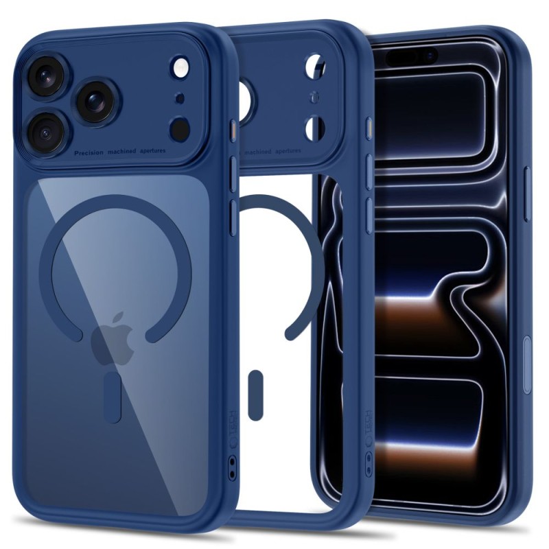 TECH-PROTECT MagPeak MagSafe CC за iPhone 17 Pro / 18 Pro Deep Blue/Clear (5906302341962) TECH-PROTECT MagPeak MagSafe CC за iPhone 17 Pro / 18 Pro Deep Blue/Clear (5906302341962)