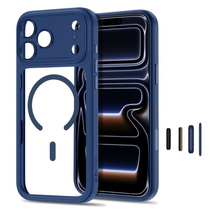 TECH-PROTECT MagPeak MagSafe CC за iPhone 17 Pro / 18 Pro Deep Blue/Clear (5906302341962) TECH-PROTECT MagPeak MagSafe CC за iPhone 17 Pro / 18 Pro Deep Blue/Clear (5906302341962)