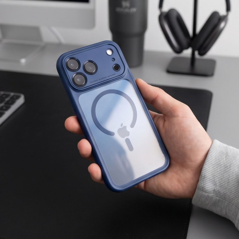 TECH-PROTECT MagPeak MagSafe CC за iPhone 17 Pro / 18 Pro Deep Blue/Clear (5906302341962) TECH-PROTECT MagPeak MagSafe CC за iPhone 17 Pro / 18 Pro Deep Blue/Clear (5906302341962)