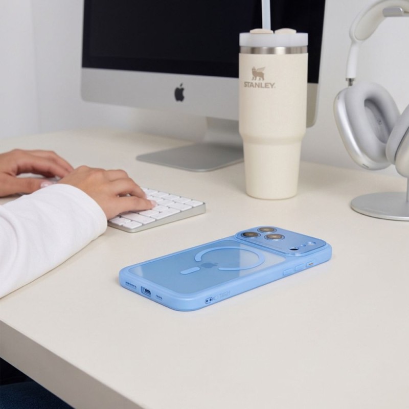 TECH-PROTECT MagPeak MagSafe CC кейс за iPhone 17 Pro Max / 18 Pro Max Light Blue/Clear (5906302341993) TECH-PROTECT MagPeak MagSafe CC кейс за iPhone 17 Pro Max / 18 Pro Max Light Blue/Clear (5906302341993)