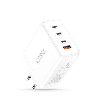 TECH-PROTECT NC200W-GAN 4-портов мрежов заряден адаптер 200W PD / QC3.0 (GaN) Бял TECH-PROTECT NC200W-GAN 4-портов мрежов заряден адаптер 200W PD / QC3.0 (GaN) Бял