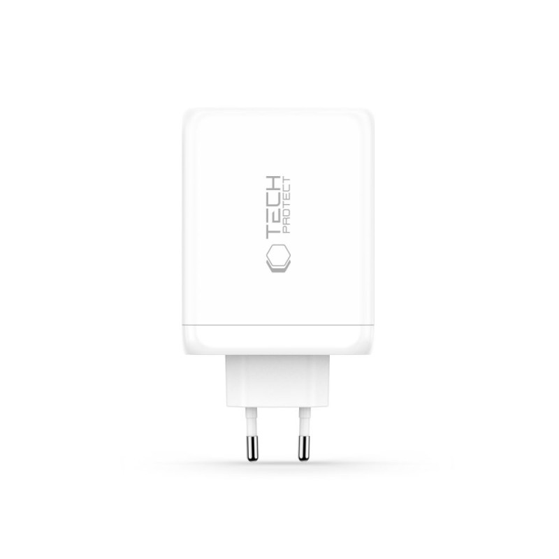 TECH-PROTECT NC200W-GAN 4-портов мрежов заряден адаптер 200W PD / QC3.0 (GaN) Бял - TECH-PROTECT NC200W-GAN 4-портов мрежов заряден адаптер 200W PD / QC3.0 (GaN) Бял - 5906302352357