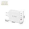 TECH-PROTECT NC200W-GAN 4-портов мрежов заряден адаптер 200W PD / QC3.0 (GaN) Бял - TECH-PROTECT NC200W-GAN 4-портов мрежов заряден адаптер 200W PD / QC3.0 (GaN) Бял - 5906302352357