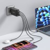TECH-PROTECT NC240W-GAN мрежово зарядно 4-портово 240W, PD, QC3.0 (черно) - TECH-PROTECT NC240W-GAN мрежово зарядно 4-портово 240W, PD, QC3.0 (черно) - 5906302352364