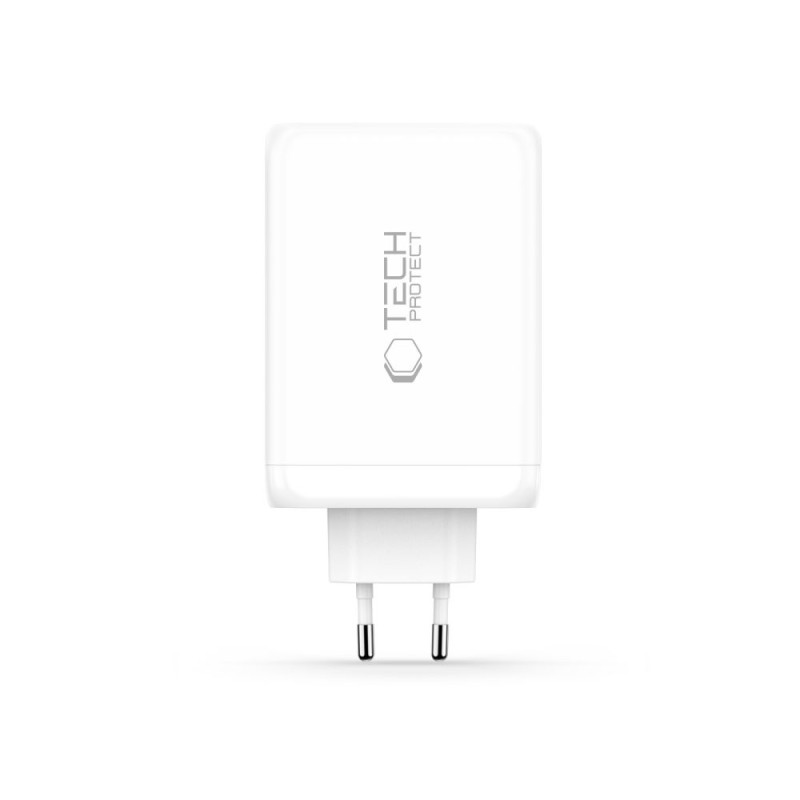 Tech-Protect NC240W-GAN Мрежово зарядно 4-порт PD 240W / QC3.0 (бяло) - Tech-Protect NC240W-GAN Мрежово зарядно 4-порт PD 240W / QC3.0 (бяло) - 5906302352371