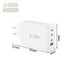 Tech-Protect NC240W-GAN Мрежово зарядно 4-порт PD 240W / QC3.0 (бяло) - Tech-Protect NC240W-GAN Мрежово зарядно 4-порт PD 240W / QC3.0 (бяло) - 5906302352371