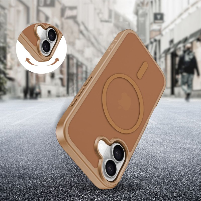 TECH-PROTECT BASICMAG MagSafe iPhone 17 матов кафяв калъф (SKU: 5906302352609) - 5906302352609