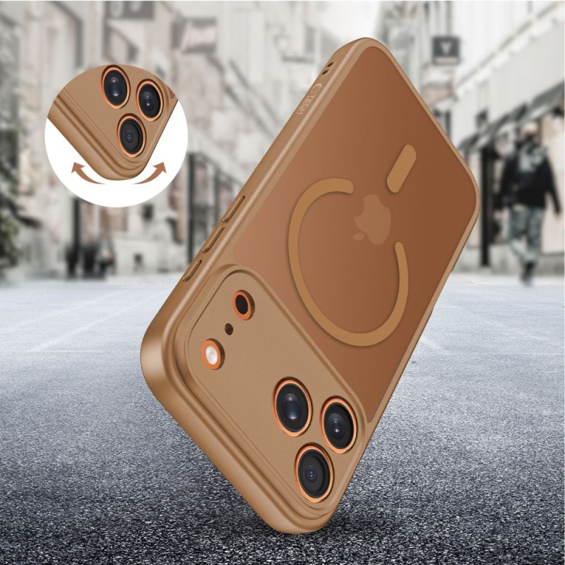 TECH-PROTECT BASICMAG MagSafe калъф за iPhone 17 Pro матов кафяв - TECH-PROTECT BASICMAG MagSafe калъф за iPhone 17 Pro матов кафяв - 5906302352616