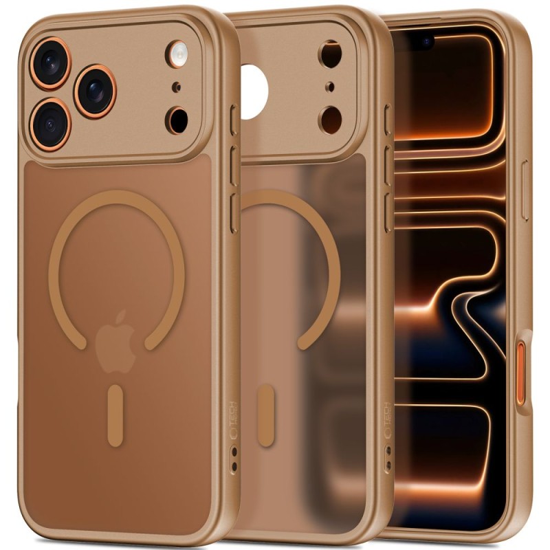 TECH-PROTECT BASICMAG MagSafe за iPhone 17 Pro Max матово кафяво - TECH-PROTECT BASICMAG MagSafe за iPhone 17 Pro Max матово кафяво - 5906302352623