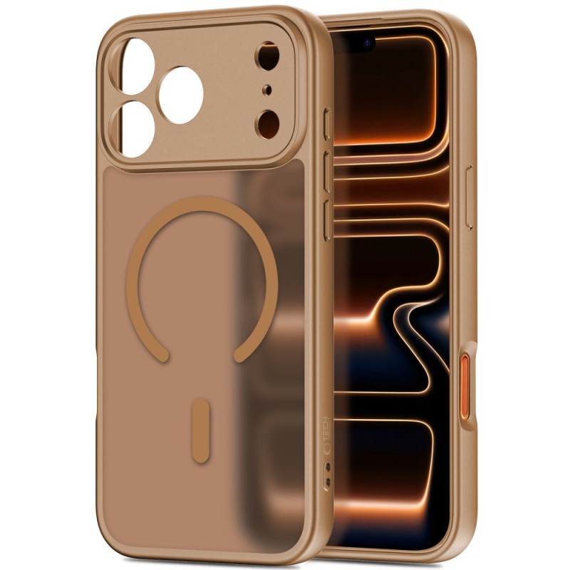 TECH-PROTECT BASICMAG MagSafe за iPhone 17 Pro Max матово кафяво - TECH-PROTECT BASICMAG MagSafe за iPhone 17 Pro Max матово кафяво - 5906302352623