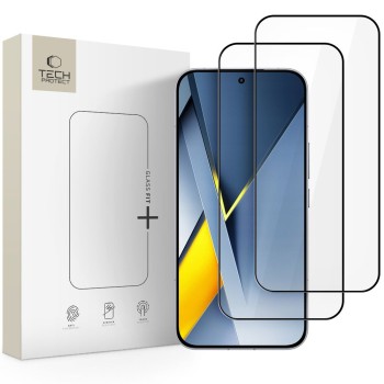 Tech-Protect Glass Fit+ Закалено стъкло 2-пак за Xiaomi Poco F8 Ultra (черно)