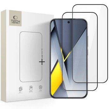 Tech-Protect Glass Fit+ закалено стъкло (2 броя) за Xiaomi Poco F8 Pro Black