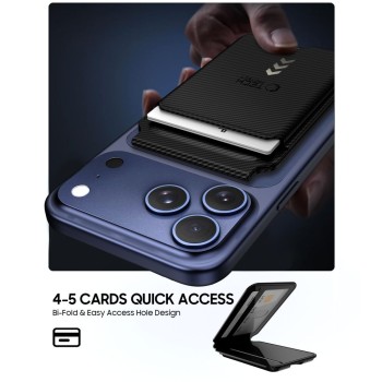 TECH-PROTECT MagWallet Stand MagSafe универсален RFID магнитен държач за карти Carbon (карбонов) TECH-PROTECT MagWallet Stand MagSafe универсален RFID магнитен държач за карти Carbon (карбонов)
