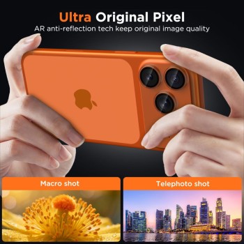 Tech-Protect Camfull Fit+ покритие за камера за iPhone 17 Pro, матово прозрачно (Matte Clear)