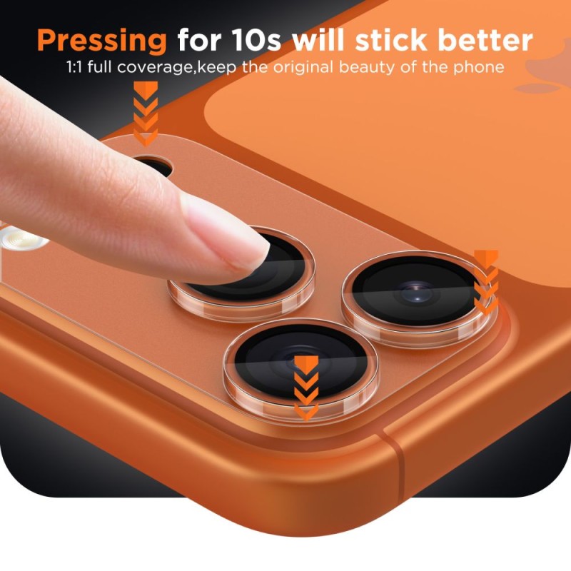 Tech-Protect Camfull Fit+ покритие за камера за iPhone 17 Pro, матово прозрачно (Matte Clear) - Tech-Protect Camfull Fit+ покритие за камера за iPhone 17 Pro, матово прозрачно (Matte Clear) - 5906302352852