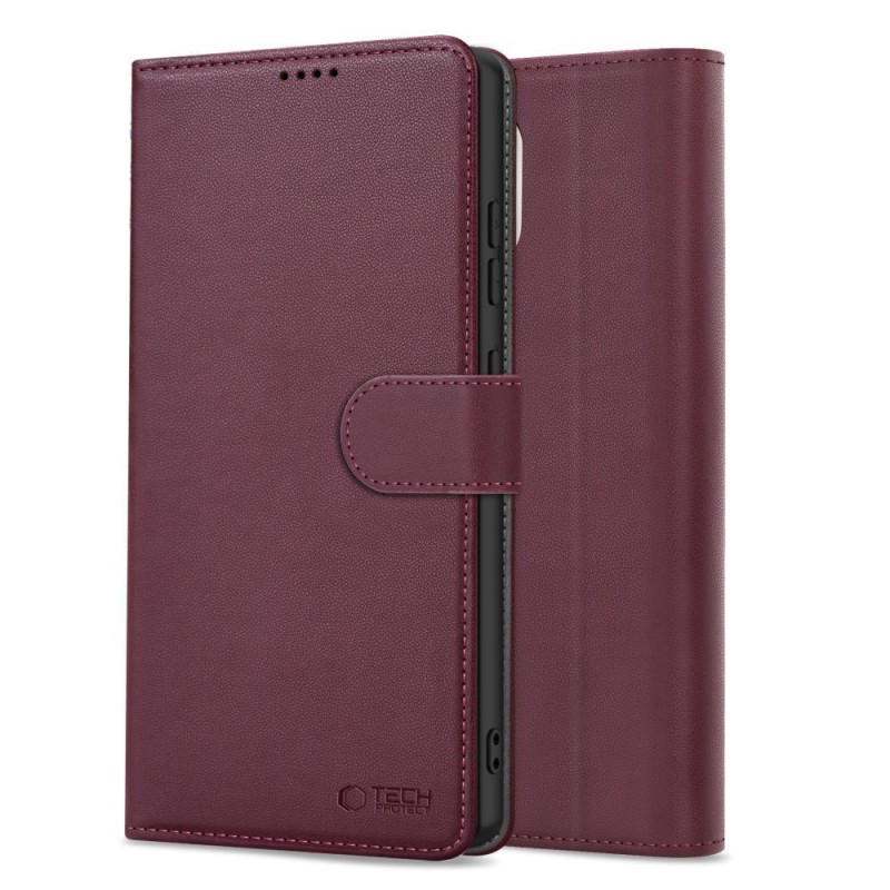 Tech-Protect Wallet Еко-кожа за Xiaomi Redmi Note 15 Pro 5G Mulberry - Tech-Protect Wallet Еко-кожа за Xiaomi Redmi Note 15 Pro 5G Mulberry - 5906302352913
